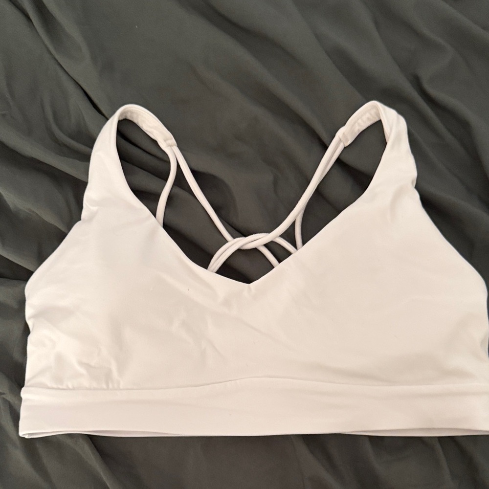 Athleta white Strappy Sports Bra
